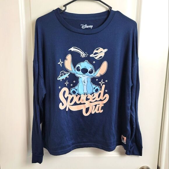 DISNEY Stitch Long Sleeve Sleep Top - Picture 1 of 6